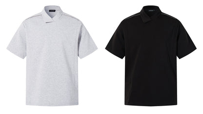 Zipper Design Heavyweight Short Sleeve T-Shirt WN26854