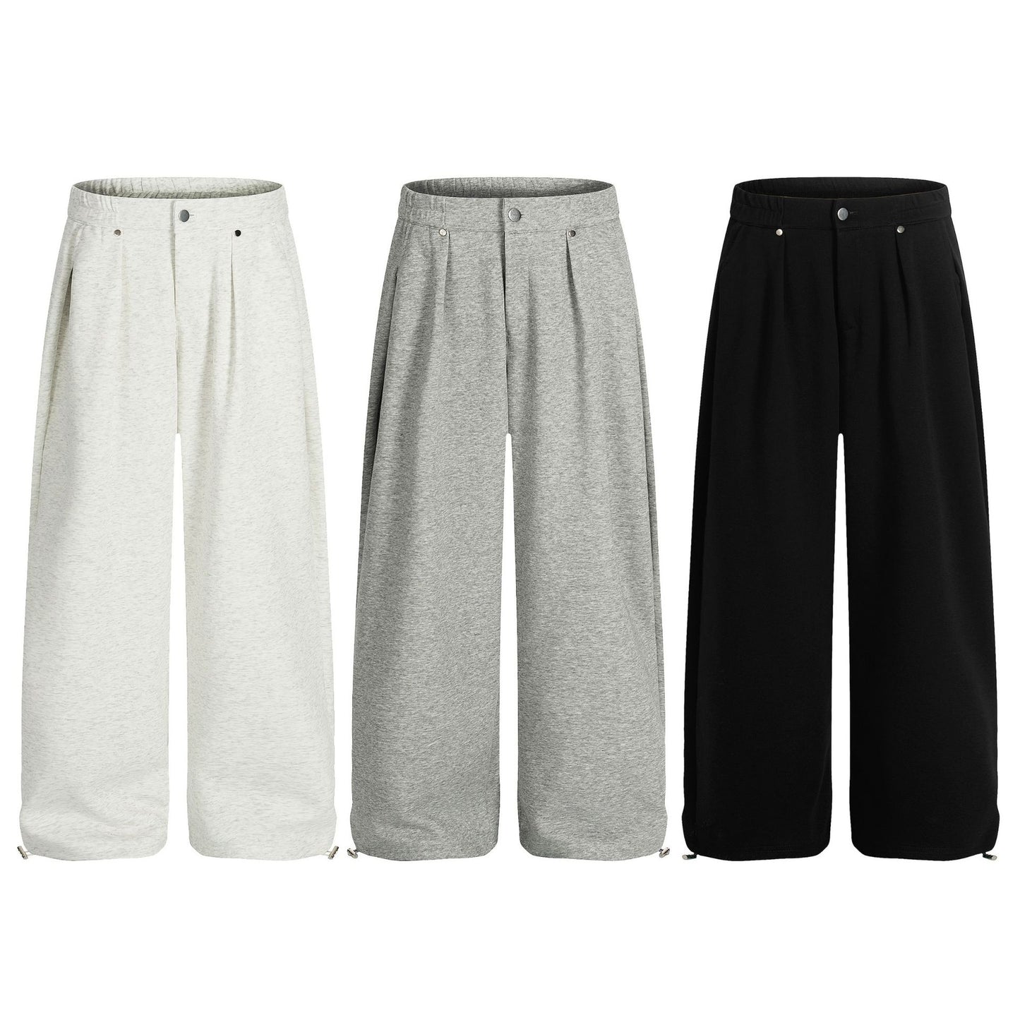 Drape Pleats Wide Leg Sweatpants WN26081