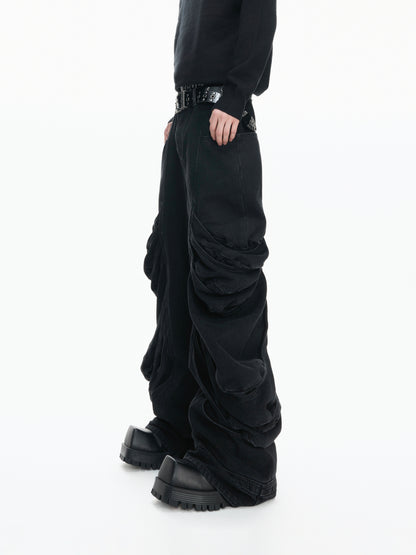 Heavy Craft Deconstruct Wash Stacked Straight Denim Jeans WN23327