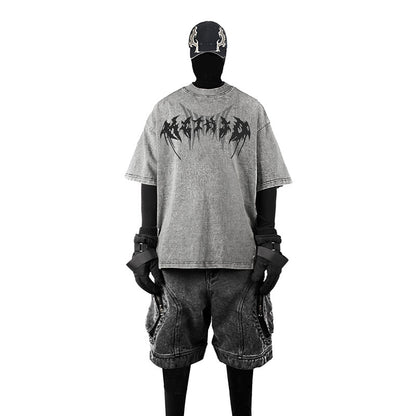 Washed Graphic Short Sleeve T-Shirt WN28020
