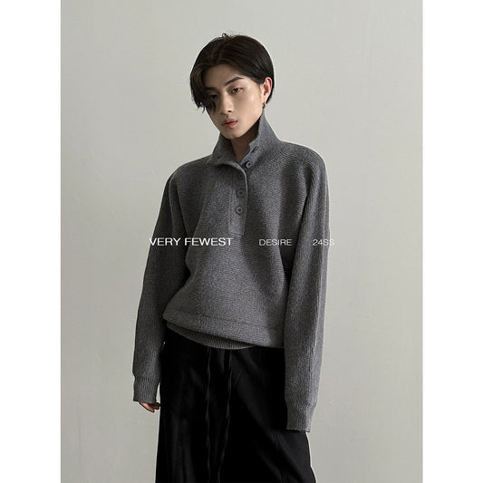 Oversize High Neck Knit Sweater WN8958