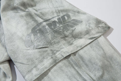 Fake Layered Dirty Dye Print Long Sleeve T-Shirt WN25581