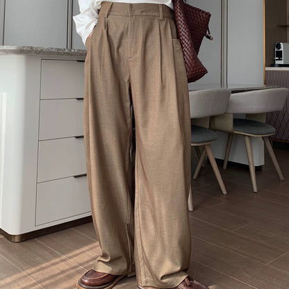 Drape Straight Wide Leg Trousers WN20473