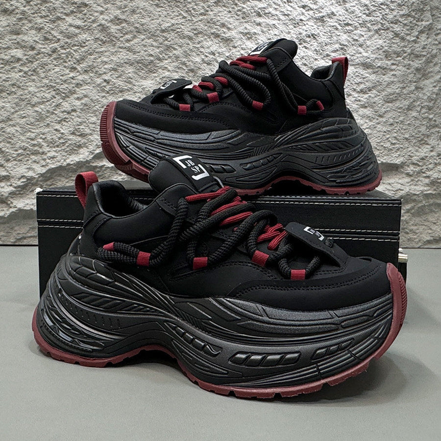 Rope Lace Panel Chunky Sole Sneakers WN24641