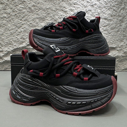 Rope Lace Panel Chunky Sole Sneakers WN24641