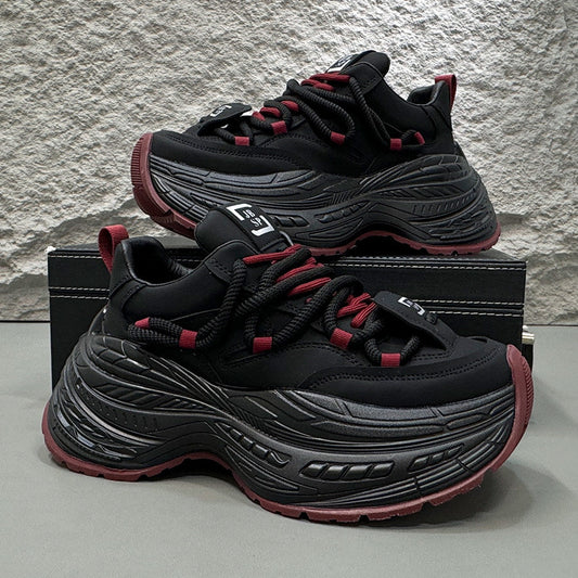 Rope Lace Panel Chunky Sole Sneakers WN24641