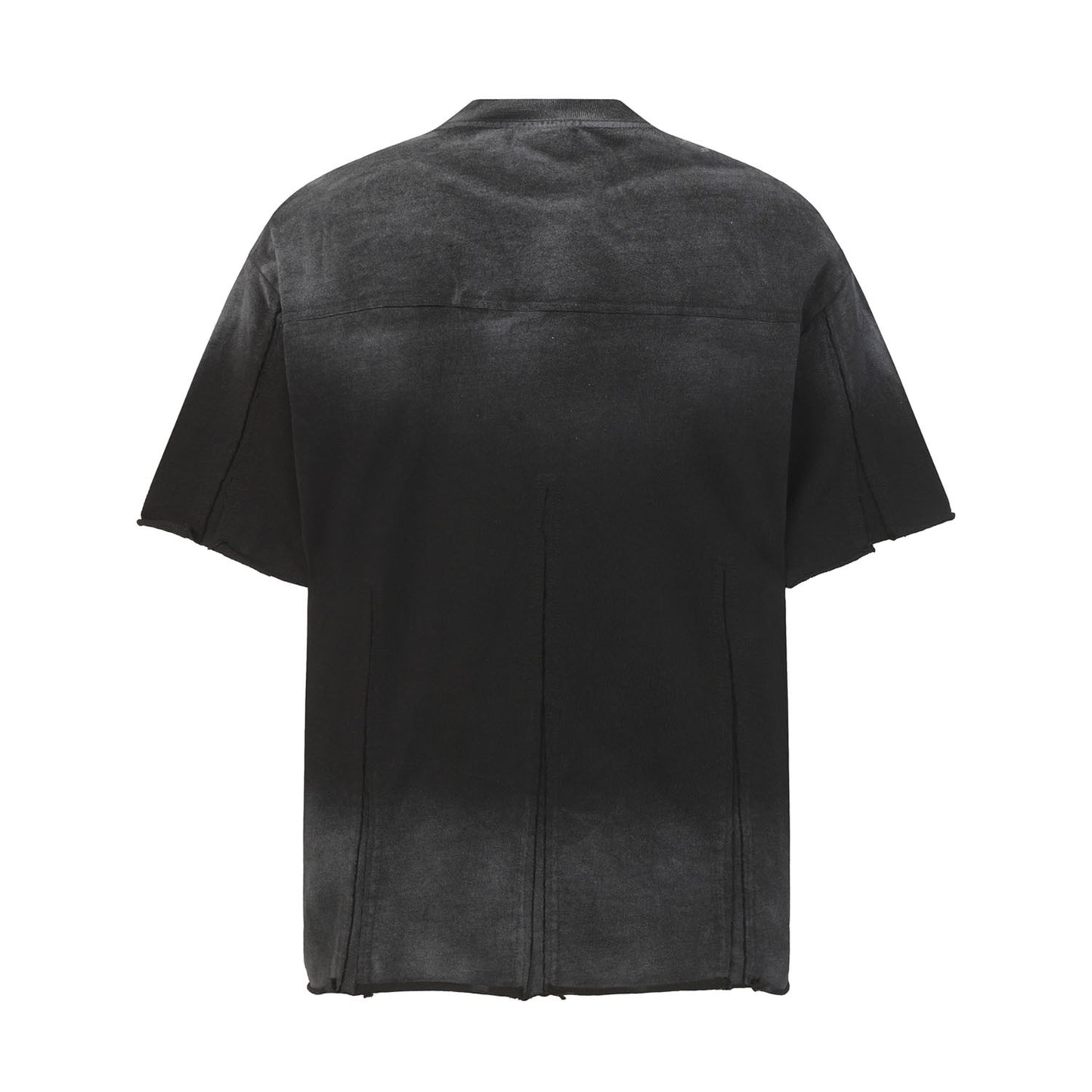 Washed Panel Raw Hem Short Sleeve T-Shirt WN26766