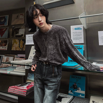 Ribbed Oversize Long Sleeve T-Shirt WN20236