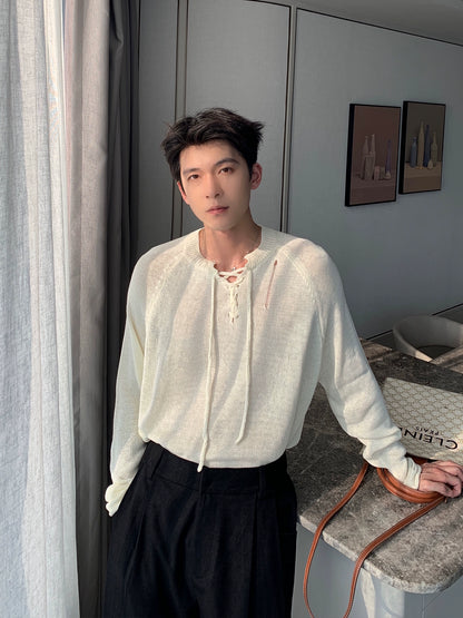 Lightweight Breathable Knit Sweater WN20471