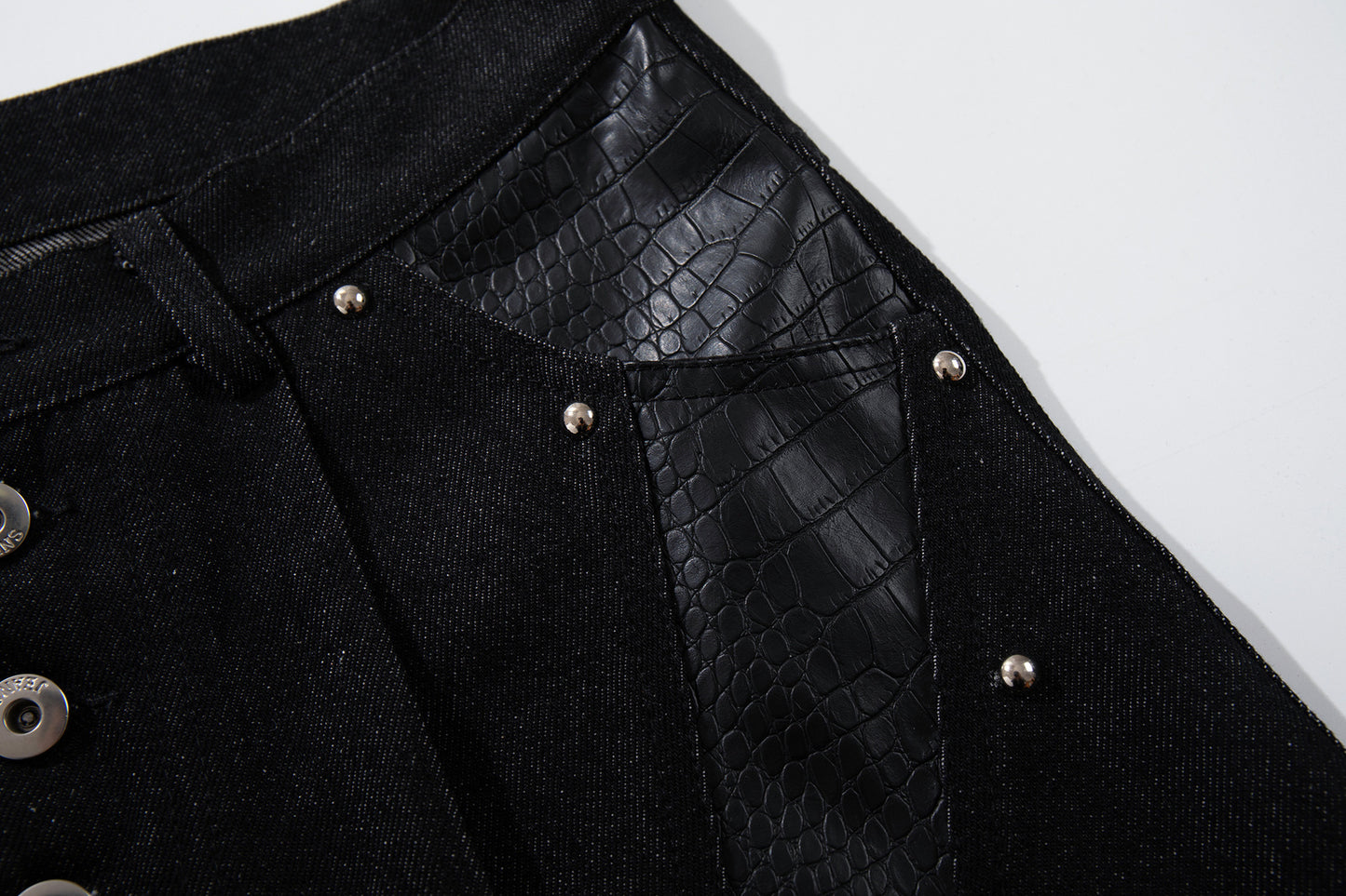 Deconstructed Irregular Wide Leg Denim Jeans WN23052