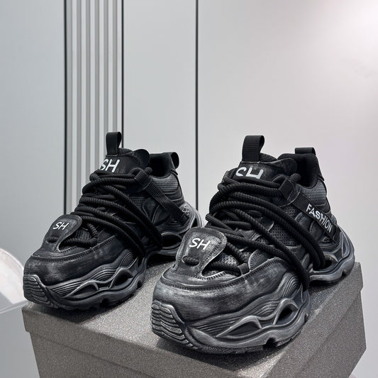 Rope Thick Sole Dad Sneakers WN24768