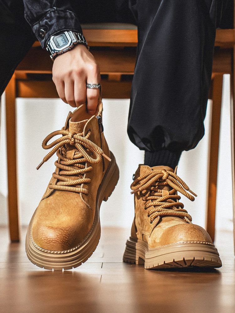 Chunky Lug Sole Platform Lace-Up Boots WN24541