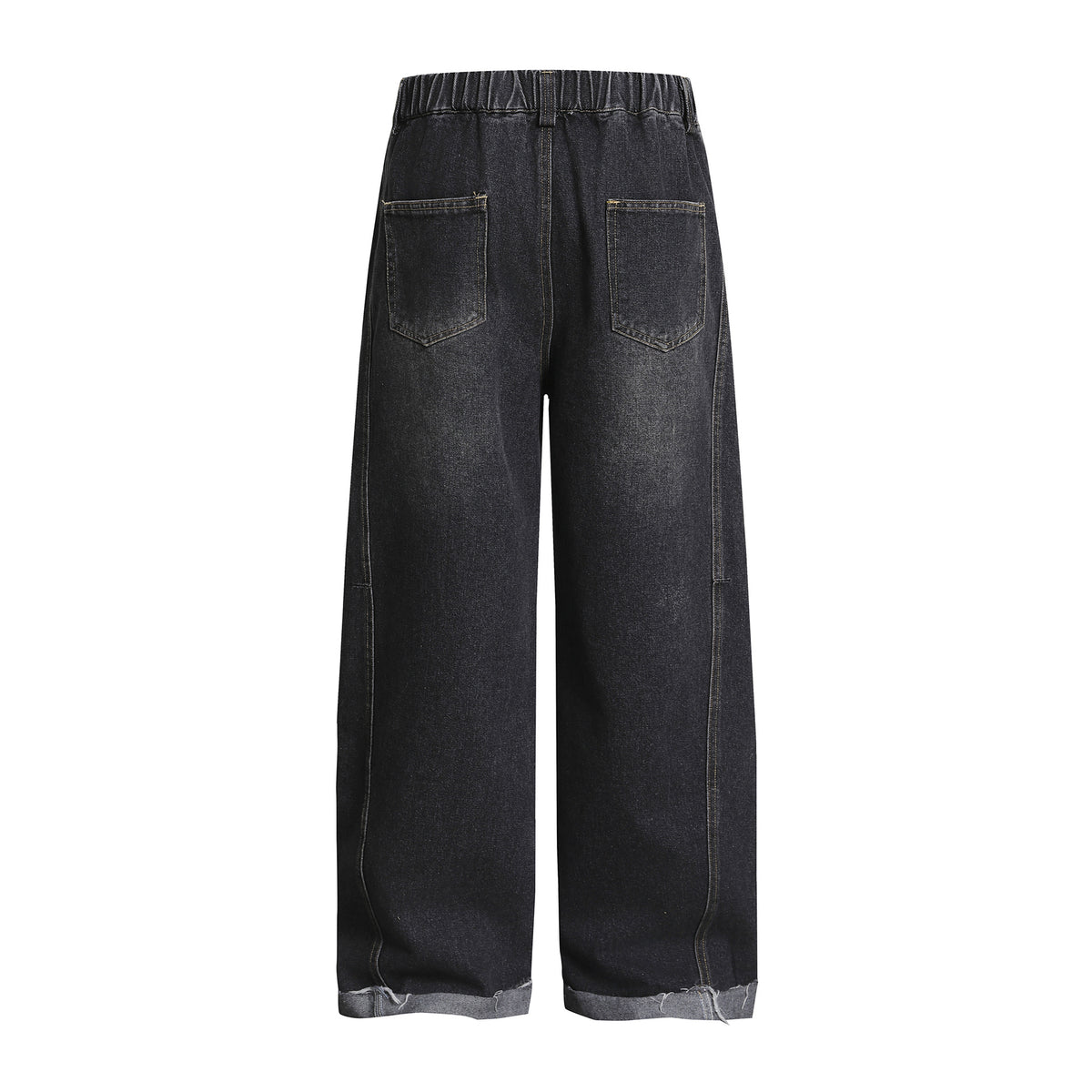Cartoon Embroidery Wide Leg Denim Jeans WN26969