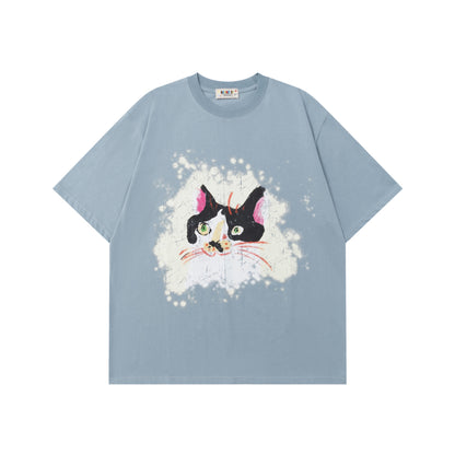 Cartoon Print Short Sleeve T-Shirt WN26777