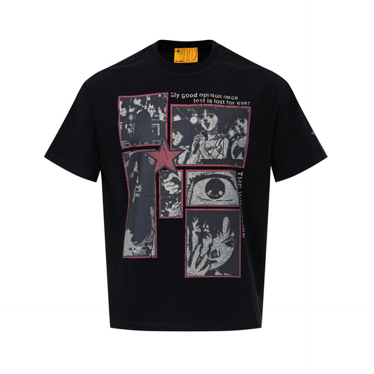 Cartoon Print Cool Touch Oversize Short Sleeve T-Shirt WN25892