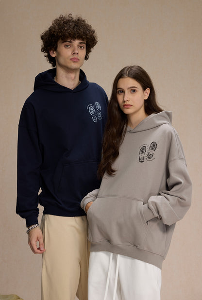 Heavyweight Print Oversize Pullover Hoodie WN9996