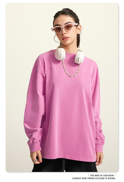 Oversize Washed Long Sleeve T-Shirt WN6052