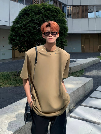 Heavyweight Metal Design Short Sleeve T-Shirt WN20038