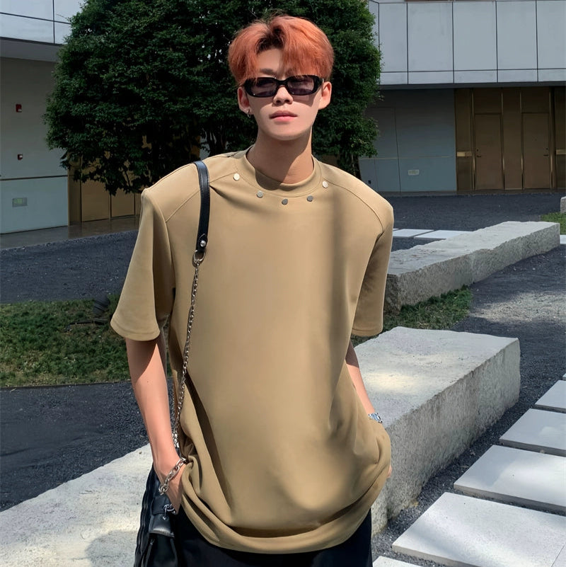 Heavyweight Metal Design Short Sleeve T-Shirt WN20038