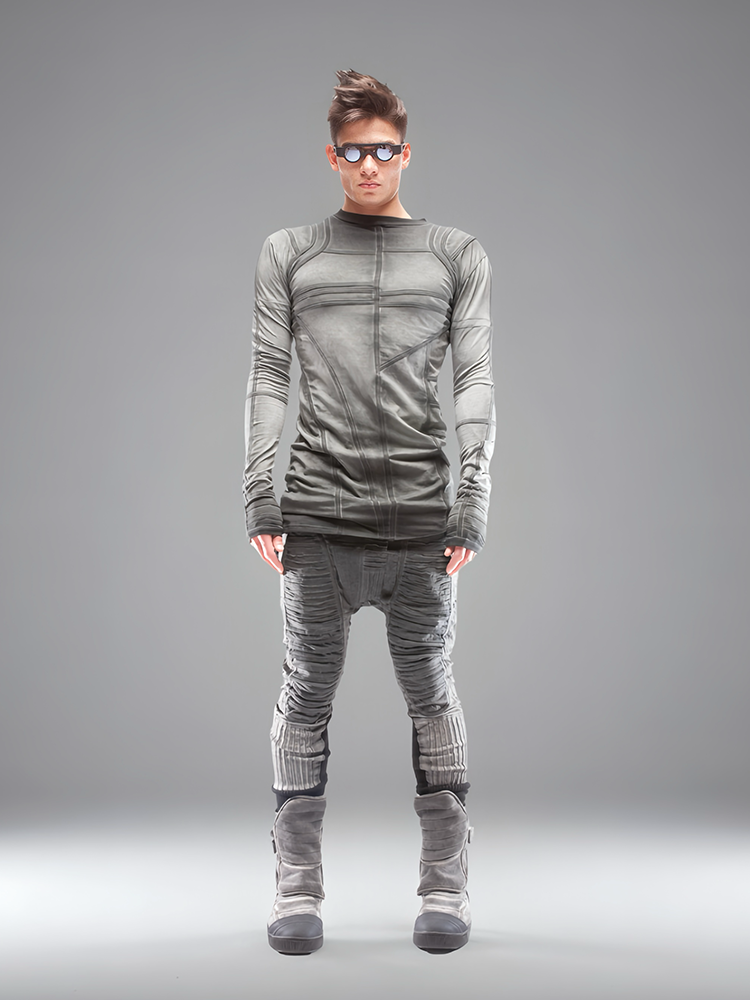 Geometry Tie-Dye Long Sleeve T-Shirt WN21971