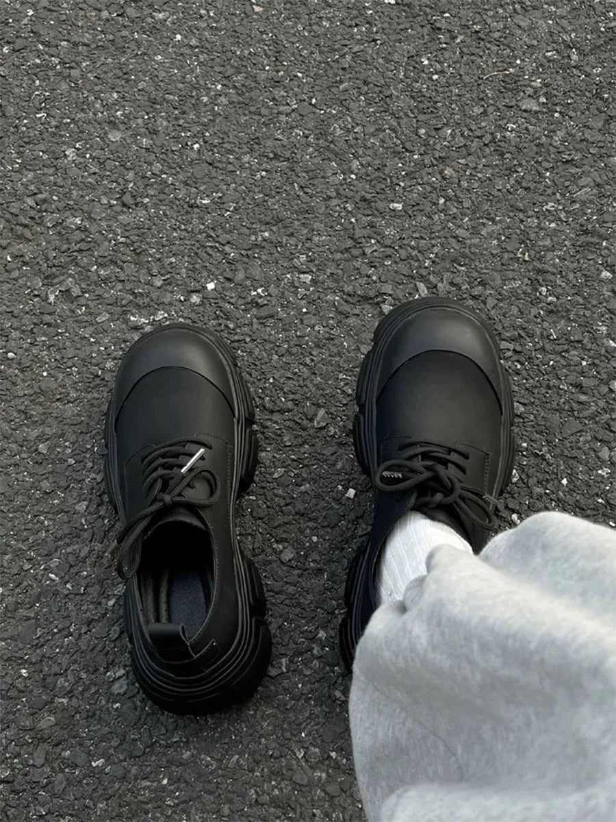 Shell Toe Chunky Sole Leather Derby Shoes WN20777