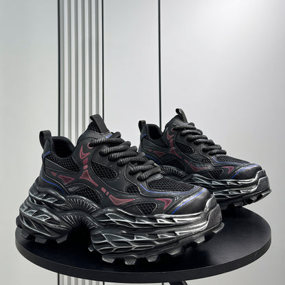 Mesh Panel Chunky Sole Sneakers WN24587