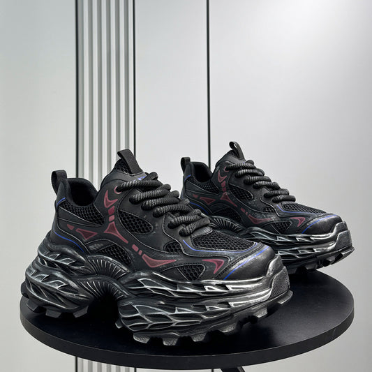 Mesh Panel Chunky Sole Sneakers WN24587