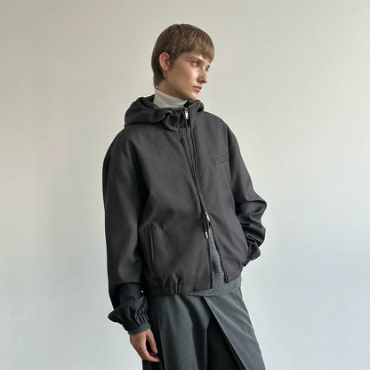 Oversize Zipper Hooded Jacket WN21488