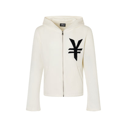 Hooded Knit Zipper Cardigan WN20989