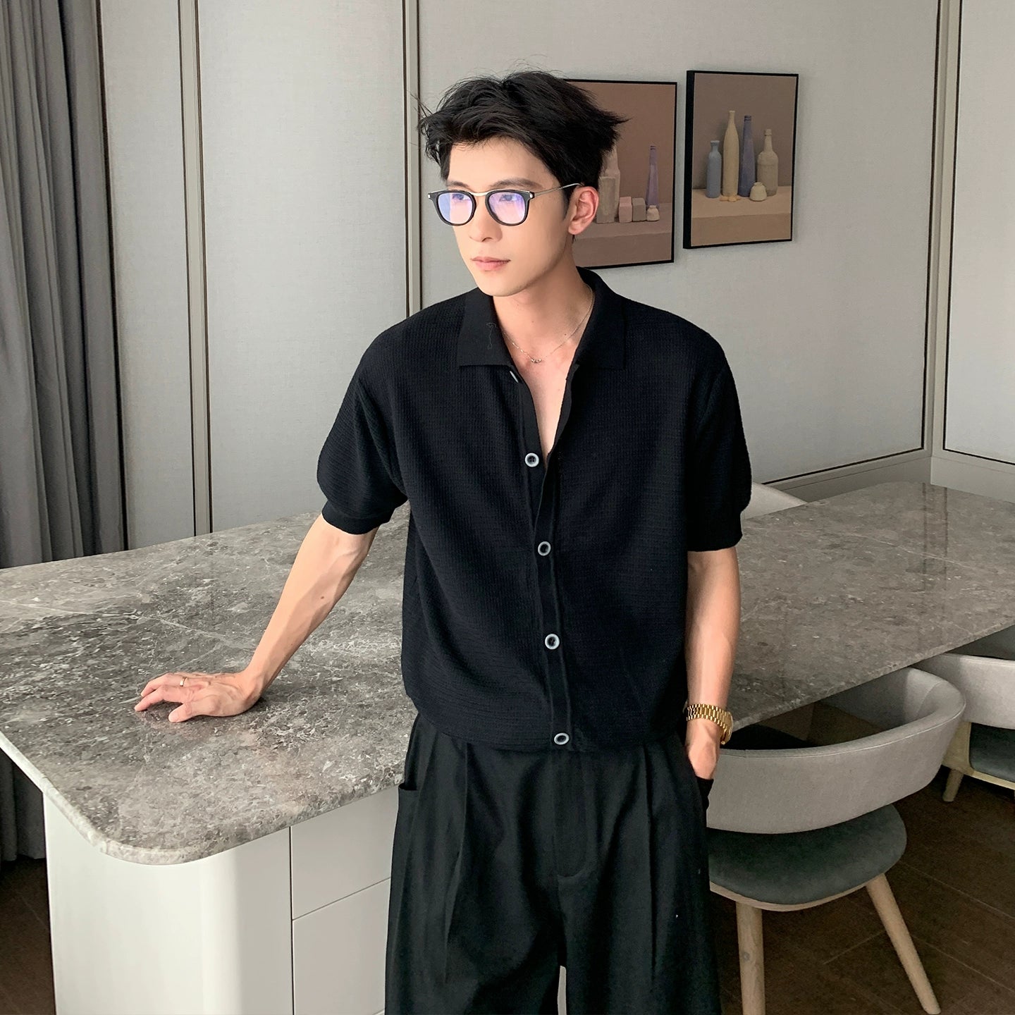 Cotton Short Sleeve Knit Shirt WN20475