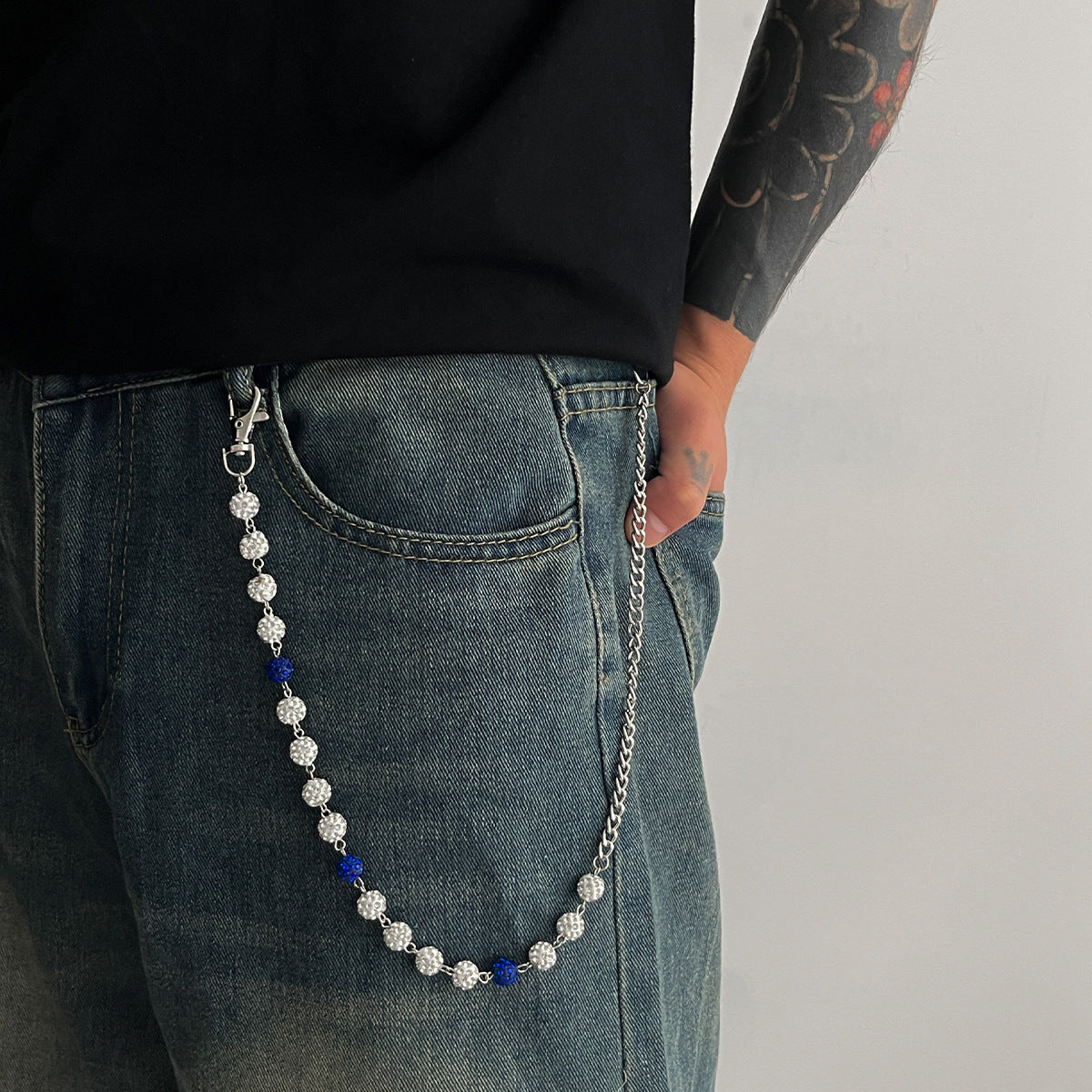 Clay Bead Ball Pants Chain WN21059