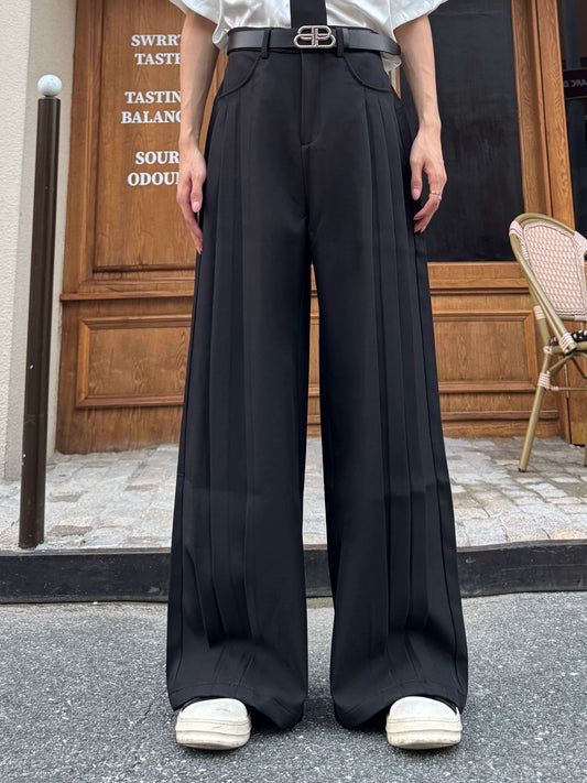 Pleats Wide Leg Trousers WN20757