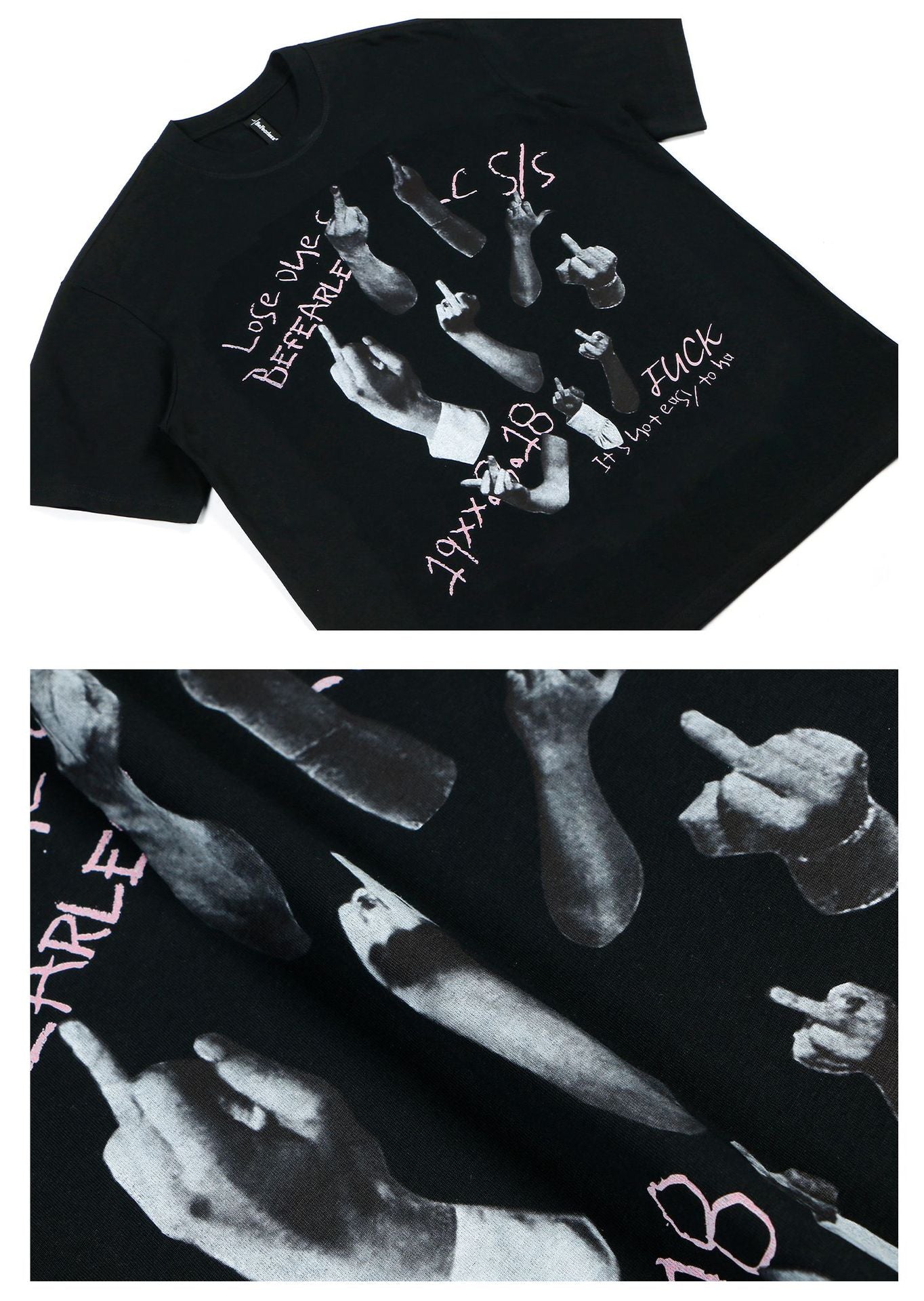Graphic Letter Print Short Sleeve T-Shirt WN26209