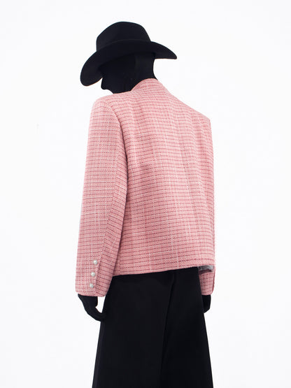 Pearl Beads Chain Pocket Tweed Jacket WN23663