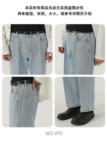 Washed Straight Denim Jeans WN21262