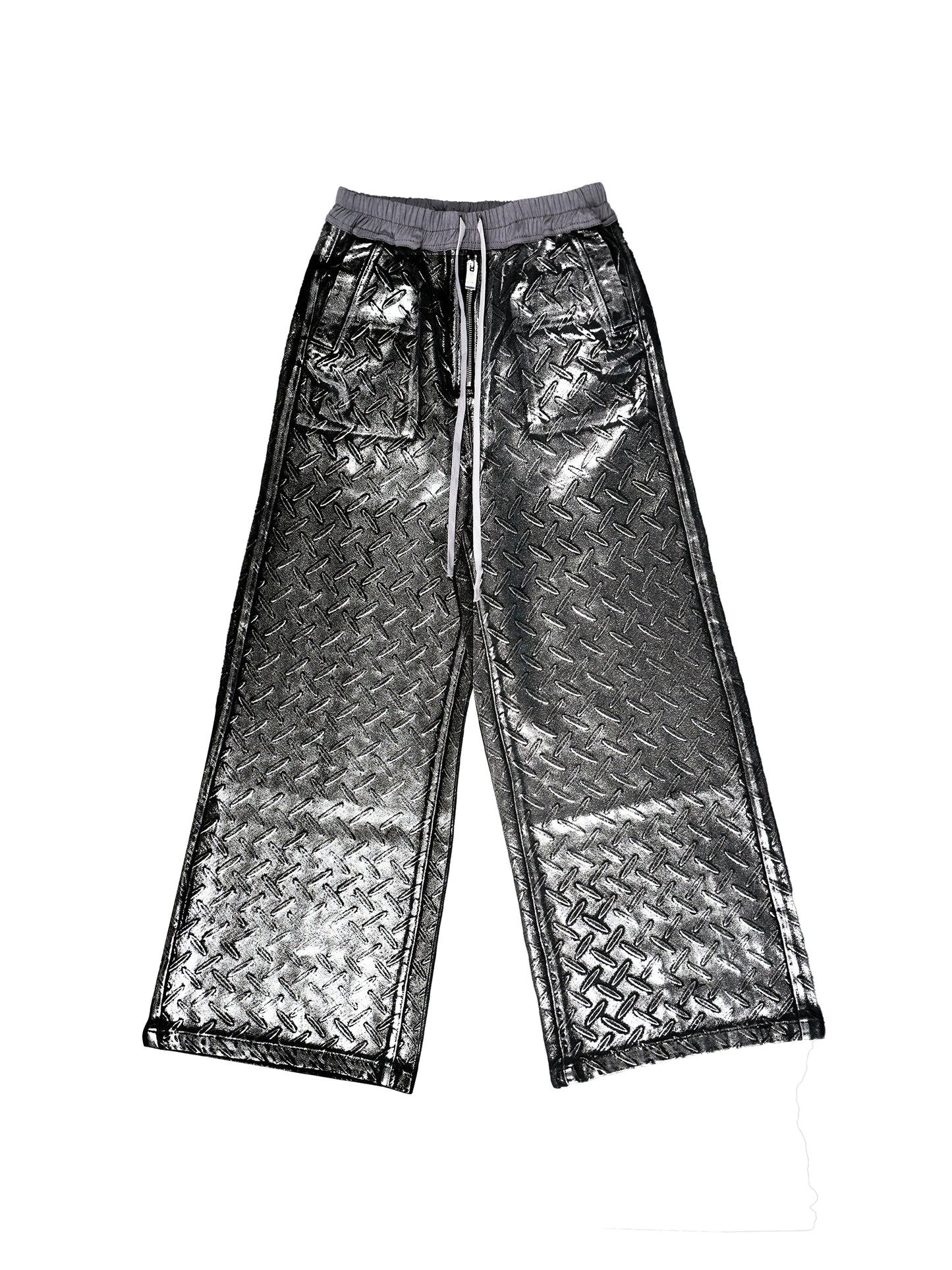 Embossed Silver Coating Design Cargo Pants WN18088