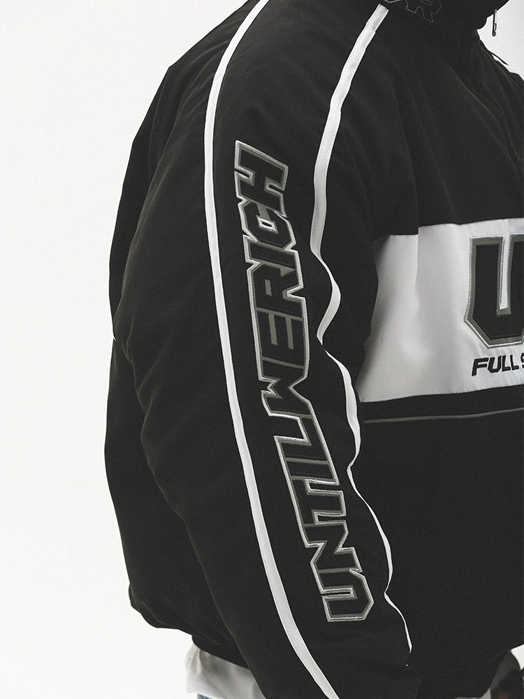 Graphic Letter Design Zipper Padded Jacket WN17744