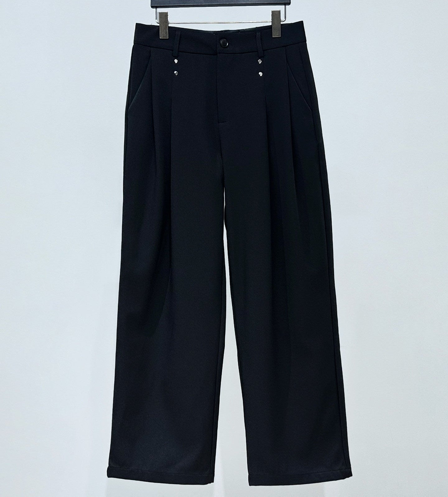 Brooch Badge Short Tailored Jacket & Straight Trousers Setup WN23902