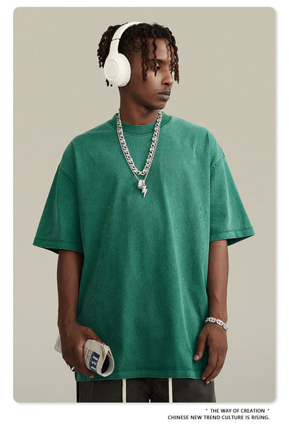 Washed Oversize Short-sleeve T-shirt WN6457