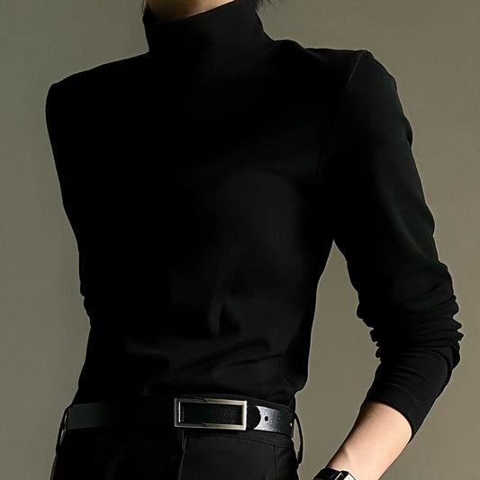 Fleece Lining High-Neck Long Sleeve T-Shirt WN23137