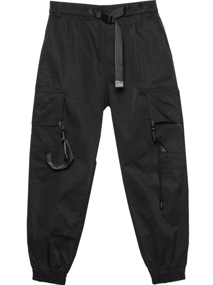 Tactical Cuffed Cargo Pants & Zipper Waist Bag WN22376