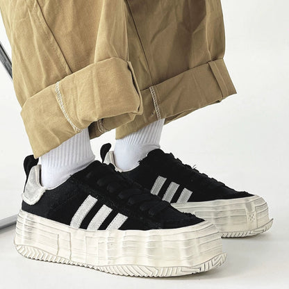 Washed Trainer-Inspired Canvas Sneakers WN19122