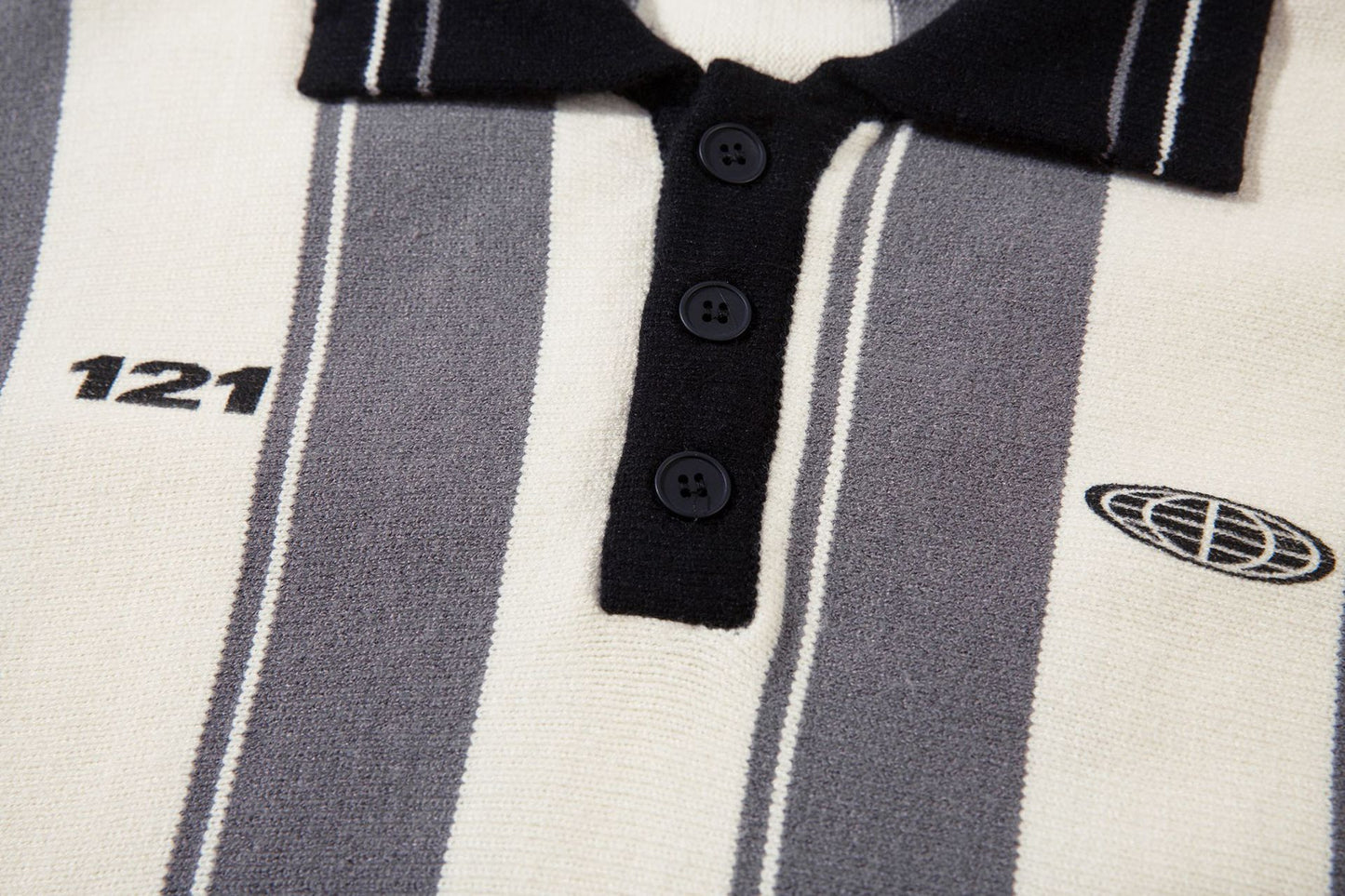 Colorblock Striped Polo Knit Sweater WN11393