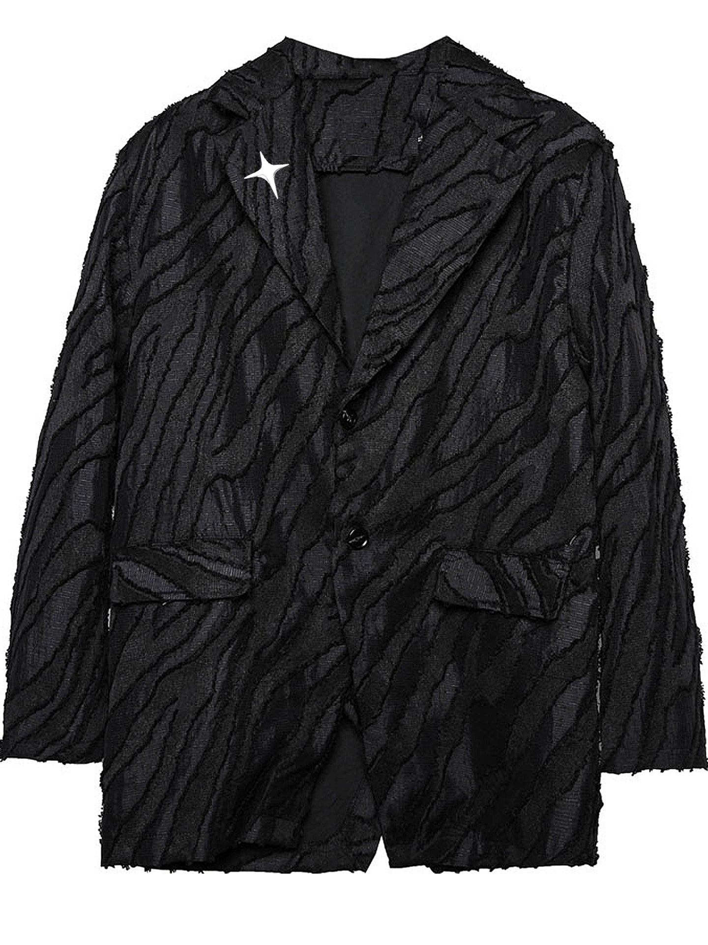 Texture Irregular Design Tailored Jacket WN22442