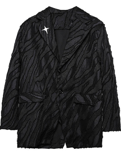 Texture Irregular Design Tailored Jacket WN22442