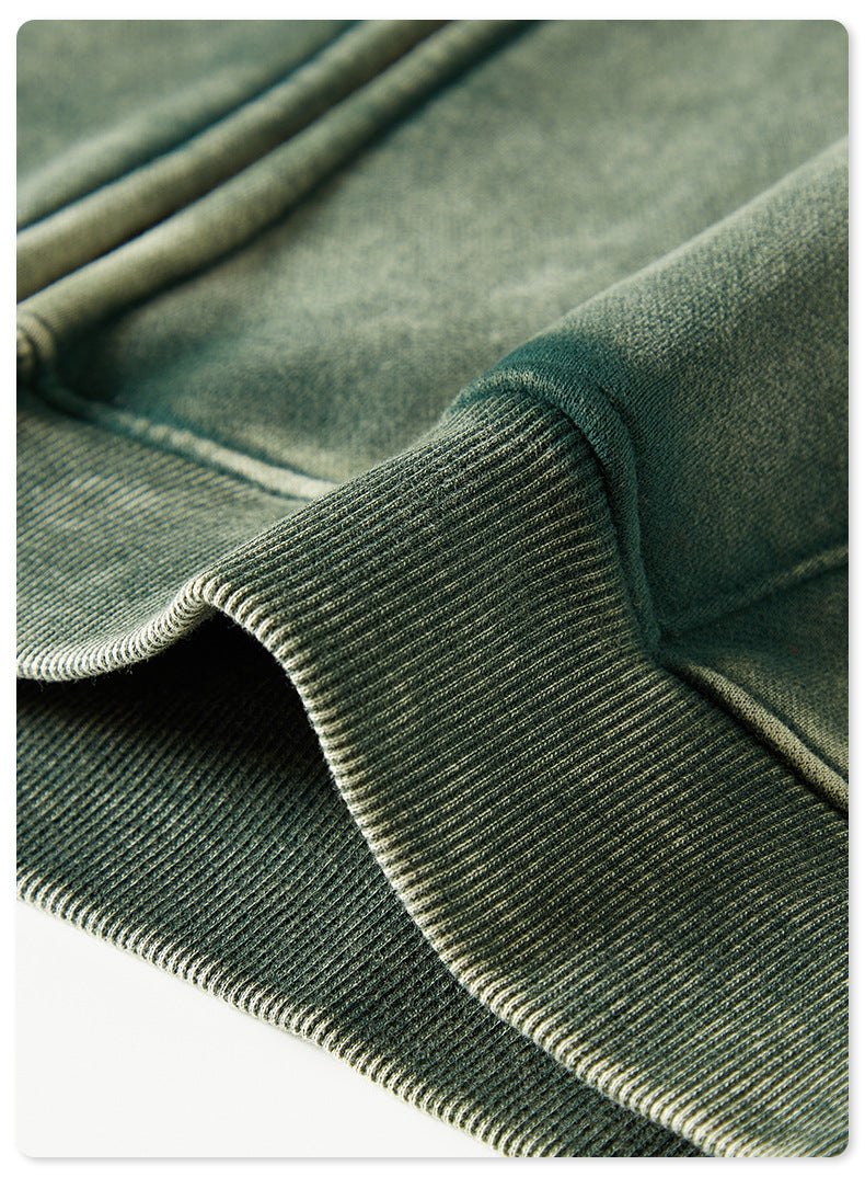 Oversize Washed Zipper Hoodie WN6461