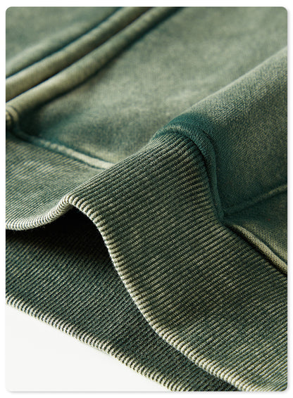 Oversize Washed Zipper Hoodie WN6461