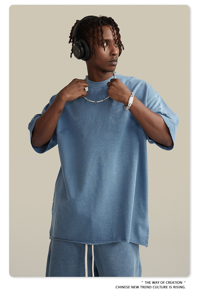 Water Washed Heavyweight Oversize Short Sleeve T-Shirt WN6077