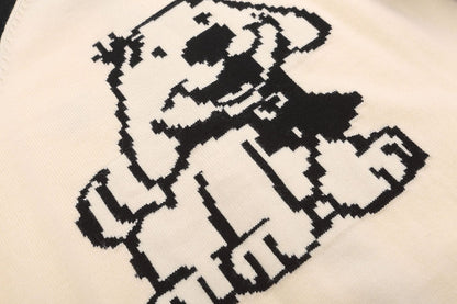 Colorblock Raglan Zipper Knit Cardigan WN11225