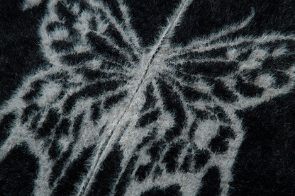 Colorblock Butterfly High-Neck Oversize Knit Cardigan WN11392